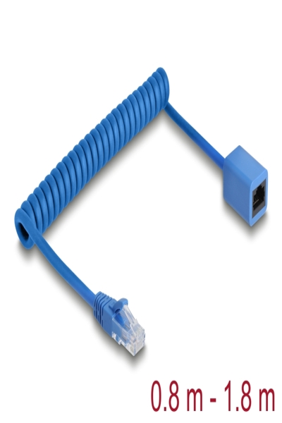 Câble spiralé RJ45 Delock St>Bu Cat.6 UTP - Réseau - CAT 6