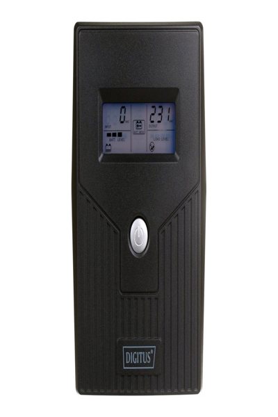 DIGITUS Line Interactive UPS 800 VA 480 W LCD AVR 2 x Schuko CEE 7/3 - DN-170064-LCD-B