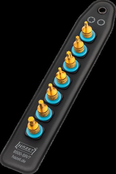 HAZET 8500-SR/7 Rail à six casseroles creux profil T, 8 pièces, 1/4"