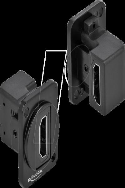 Module Delock type D HDMI-A coudé à 90° femelle vers femelle