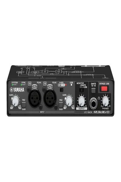 Unité de rack d'entrées/sorties Yamaha RUio16-D Dante/USB/Analogique