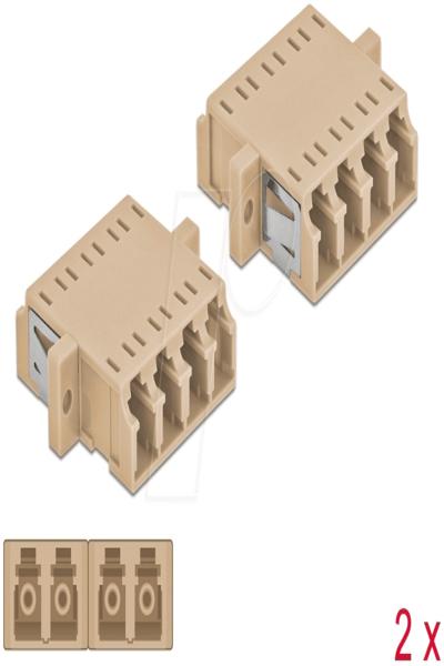 Delock Network coupler - LC multi-mode (F) to LC multi-mode (F) - 86540