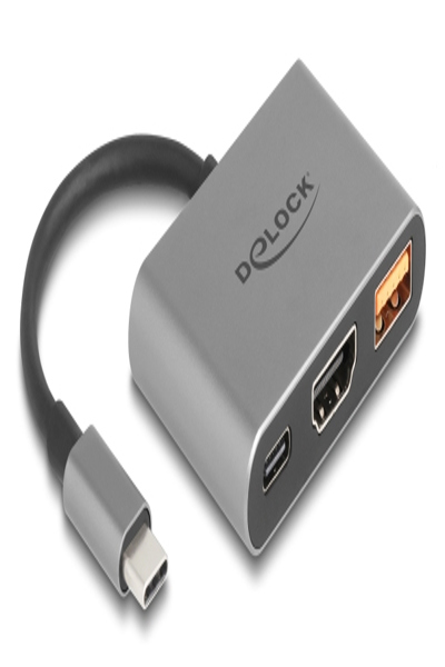 Adaptateur USB Type-C Delock vers HDMI 4K 30 Hz avec Type-A - Adaptateur - Numérique