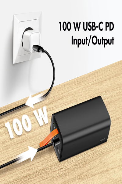 LogiLink Power Bank 50000mAh 2xUSB-C 3x USB-A Zwart