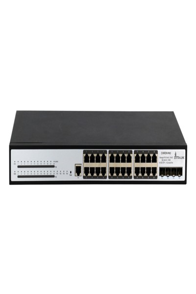 Switch PoE Extralink Chiron Pro 24 ports Gigabit, 4 ports SFP+