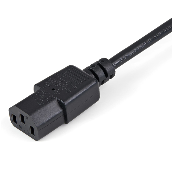 StarTech 1m Standard Computer Power Cord Extension C14 C13 - PXT1001M