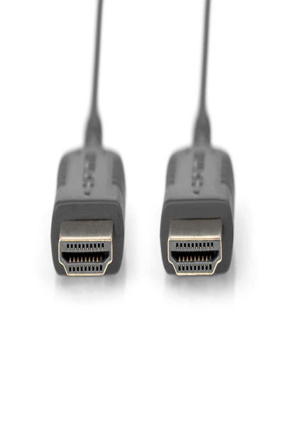 DIGITUS HDMI High Speed Anschlusskabel, Typ A, HighFlex St/St, 2.0m, 4K UltraHD@30Hz, acktiv, CE, gold, sw ( DB-330120-020-S ) - DB-330120-020-S