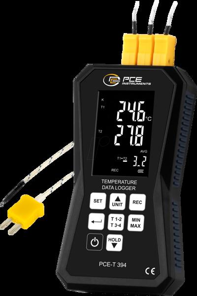 PCE Instruments PCE-T 394 4-Channel Thermometer Data Logger - PCE-T 394