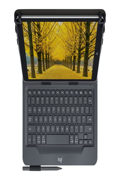 Logitech Universal Folio with integrated keyboard for 9-10" tablets - QWERTY - Italian - 5 million characters - Any brand - 9"-10" tablets - Black - 920-008335