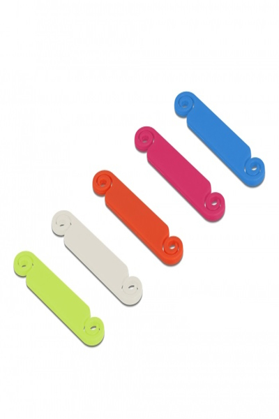 Delock Kabelmarkeringssats - vit, blå, röd, grön, rosa - 18406