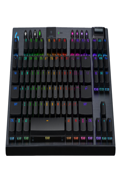 Logitech G G915 X LIGHTSPEED, Verkabelt & Kabellos, USB+ RF Wireless+ Bluetooth, Mechanischer Switch, QWERTY, LED, Schwarz - Kabellose - tastenlose Gaming-Tastatur mit LIGHTSPEED wireless