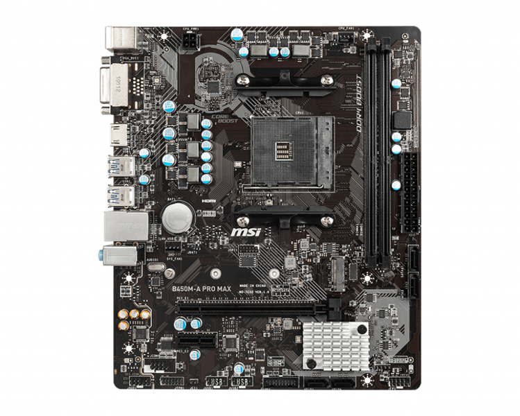 MSI B450M-A PRO MAX - Carte mère - micro ATX - 7C52-001R