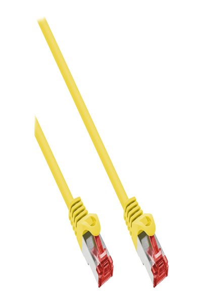 InLine 100pcs. Bulk-Pack Patch Cable S/FTP PiMF Cat.6 PVC copper yellow 0.5m