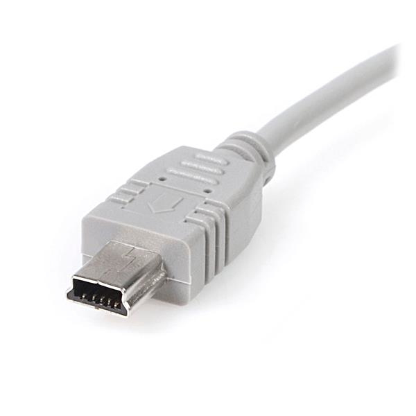 StarTech.com Mini USB2.0 A auf Mini B Kabel - USB-Kabel - USB Typ A, 4-polig (M) - Mini-USB, Typ B (M) - 15cm (USB/USB2.0) - Grau (USB2HABM6IN) - USB2HABM6IN