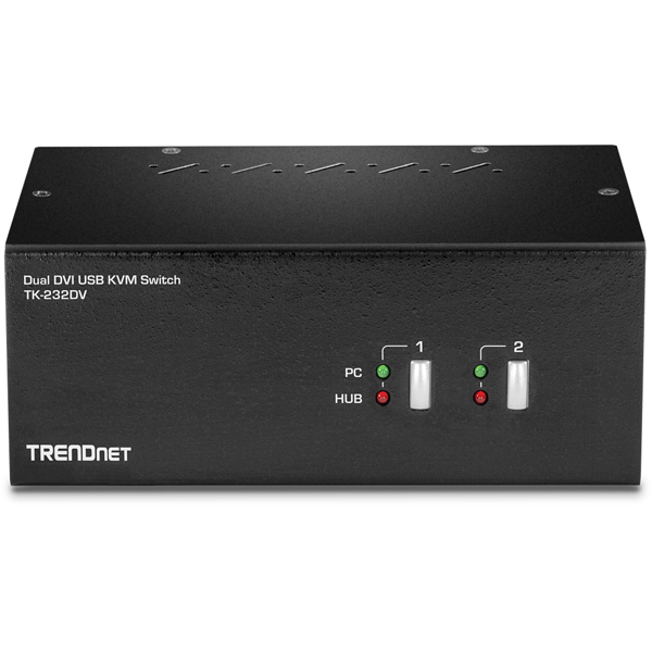 TRENDnet KVM 2-Port Dual Monitor DVI KVM Switch - TK-232DV