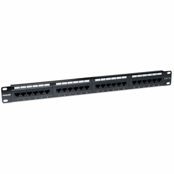 Cat6 Patch Panel - RJ-45 X 24 - Black - 1U - 520959