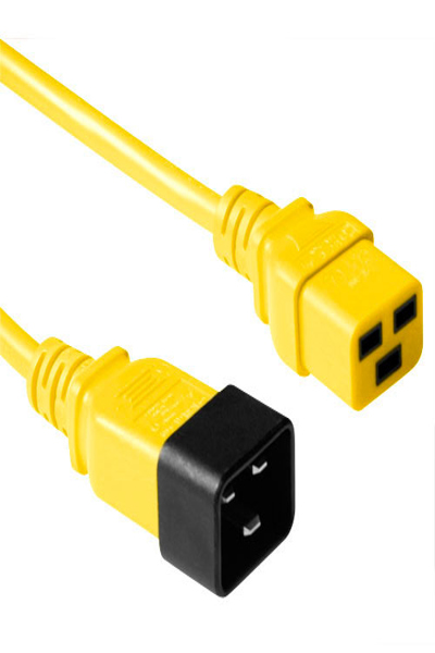 ACT Powercord C19 - C20 yellow 1.8 m - 1.8 m - C19 coupler - C20 coupler - 230 V