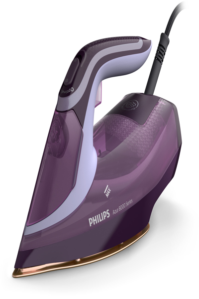 Philips 8000 series DST8021/30 - Steam iron - SteamGlide Elite soleplate - 2.5 m - 240 g/min - Violet - 55 g/min
