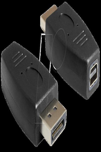 Delock DisplayPort-adapter - DisplayPort (hane) till Mini DisplayPort (hona) - 65237