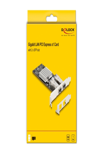 Adaptateur réseau Delock - PCIe profil bas