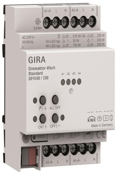 Actionneur variateur GIRA 201500 4f REG Std KNX Secure