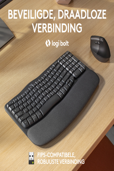 Logitech 920-012328 Keyboard ERGO Wave Keys Full-size 100% Wireless