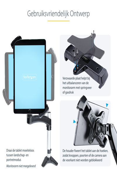 StarTech.com VESA Mount Adapter for Tablets 7.9-12.5 inch - TABLET-VESA-ADAPTER
