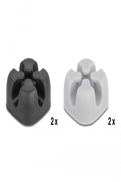 Delock Cable holder kit - desk mountable, surface mountable, wall mountable - 18405