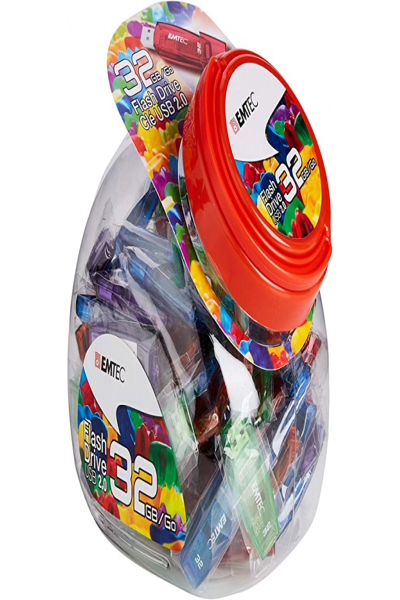 EMTEC C410 Color Mix - Candy Jar 2.0 - 32 GB - USB Type-A - 2.0 - 15 MB/s - Cap - Multicolour - ECMMD32GC410JAR80