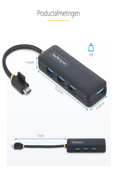 StarTech.com 4-Port USB-C Hub 5Gbps - H5C4A-USB-HUB