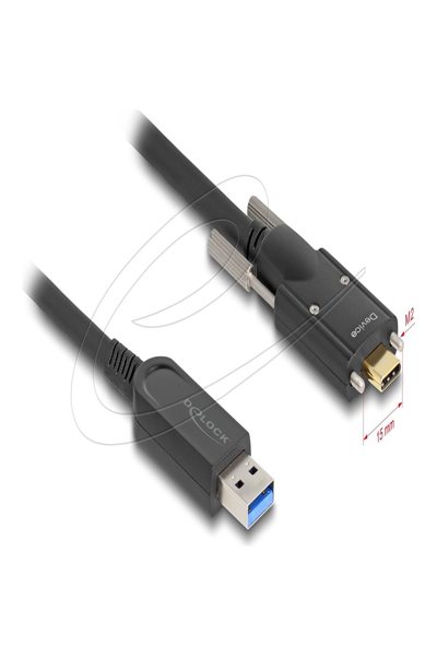 Delock USB-kabel - USB Typ A (hane) till 24-pins USB-C (hane) skruvbar - 83206