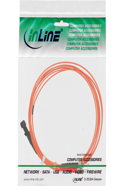 InLine Fiber Optical Duplex Cable MTRJ/ST 50/125µm OM2 2m - 87352