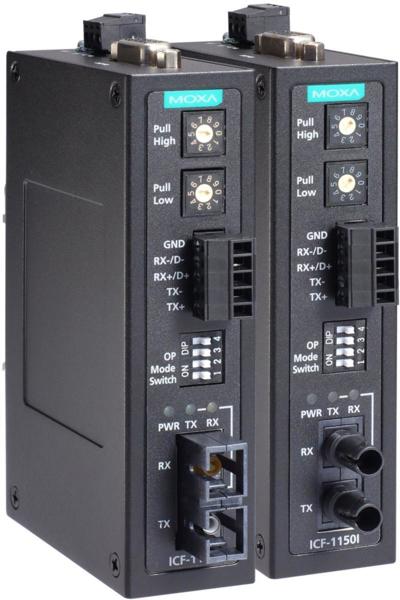 Moxa ICF-1150 Serie Industrie RS-232/422/485 zu Fiber Konverter - Converter - Fiber Optic
