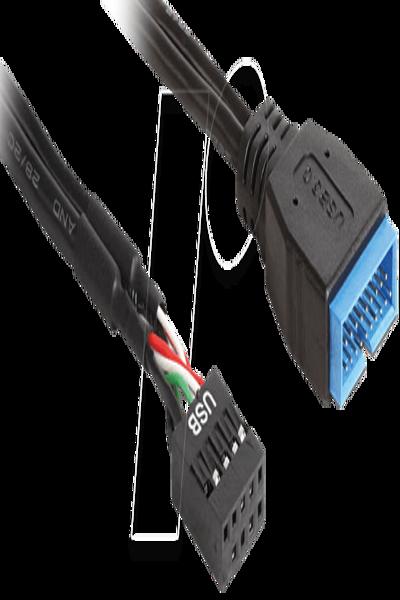 Delock USB internal cable - 19 pin USB 3.0 header (M) to 9 pin USB header (F) - 83777