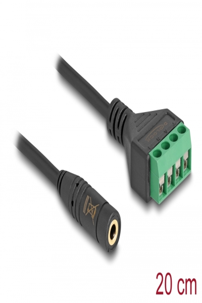 Delock Audio adapter - mini jack (F) to 4 pin terminal block - 66295