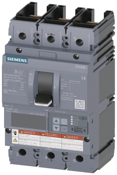Siemens 3VA6110-7KP31-0AA0 Circuit Breaker 3VA6 UL Frame 1