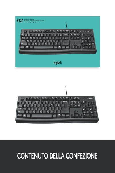 Logitech K120 - Keyboard - USB - 920-002492