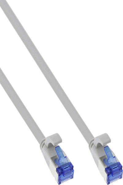 Câble patch plat InLine - U/FTP - Cat.6A - TPE sans halogène - gris - 1 m