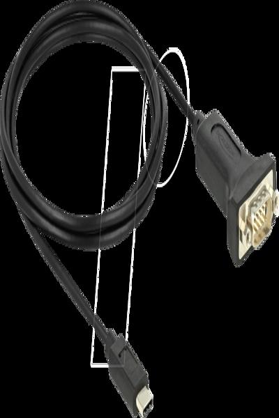 Delock USB/seriell kabel - 24-stifts USB-C (hane) till RS-232 (hane) - 64196