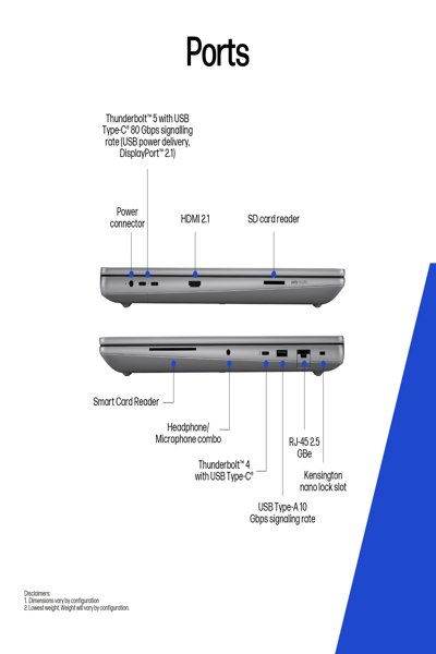 HP ZBOOK G1I 18 INTEL CORE ULTRA 7 255HX MOBILE WORKSTATION - 98L71ET#ABD