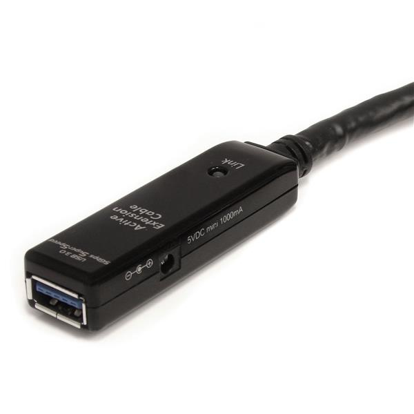 StarTech.com 3m USB 3.0 Active Extension Cable - M/F - 3 m - USB A - USB A - USB 3.2 Gen 1 (3.1 Gen 1) - Black - USB3AAEXT3M