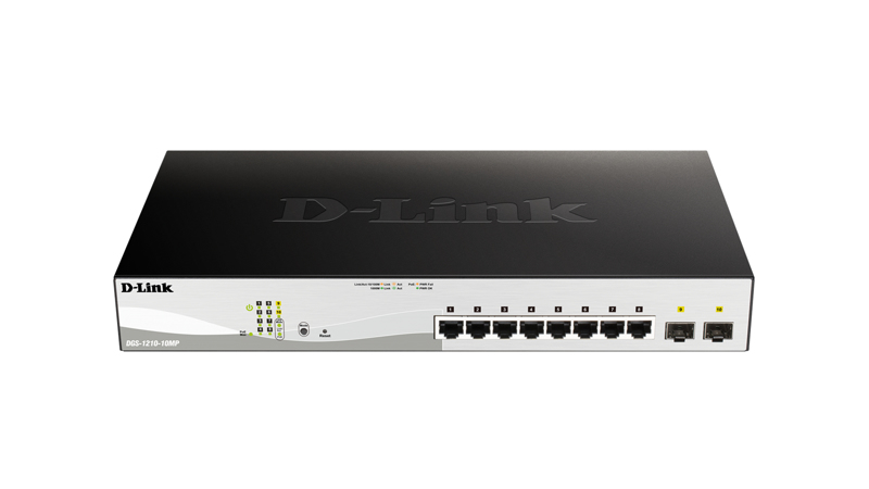 D-Link Web Smart DGS-1210-10MP - Switch - L2+ PoE+ (130 W) - DGS-1210-10MP
