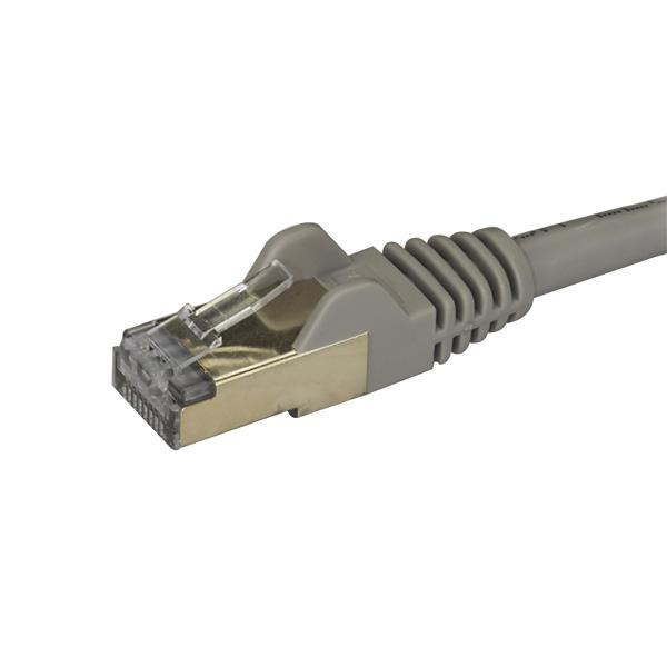 StarTech.com 7.5 m CAT6a Cable - Grey - RJ45 Ethernet Cable - Snagless - CAT6a STP Cord - Copper Wire - 10Gb - Patch-Kabel - 7.5 m - Grau - 6ASPAT750CMGR