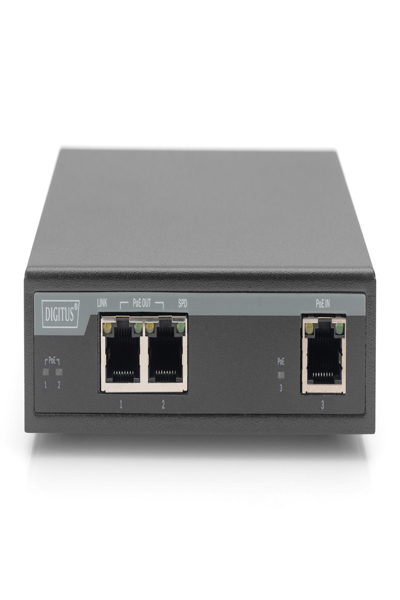 DIGITUS 2 Port Gigabit 4PPoE Extender, 802.3at, 60 W - DN-95127-1