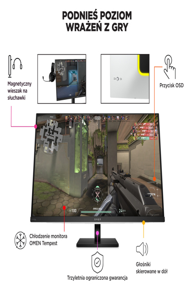 HP OMEN Transcend 32 UHD OLED Gaming Monitor: 32-inch 4K OLED gaming monitor. - 9R181AA#ABB
