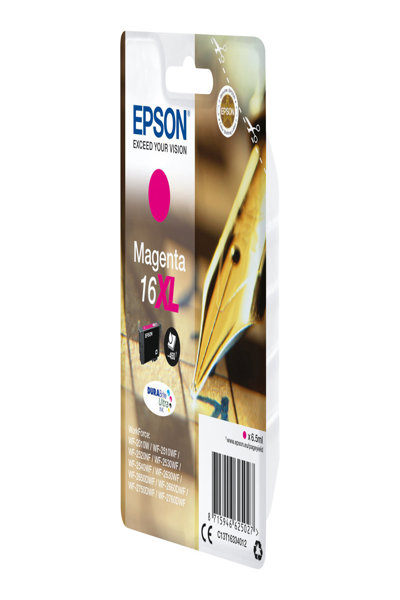 Stylo et mots croisés Epson Singlepack Magenta 16XL Encre DURABrite Ultra - Magenta - Encre pigmentée - 6,5 ml - 1 pièce(s) - 450 pages