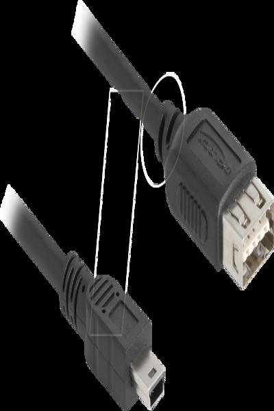 Delock USB 2.0 Kabel Typ Mini-B Stecker zu EASY Typ-A Buchse - Cable - Digital - 81524