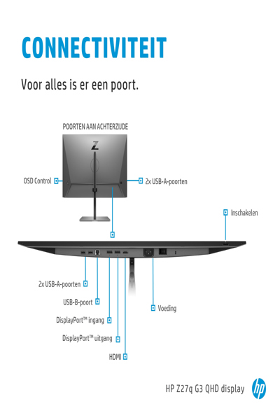 HP Z27q G3 QHD - 68.6 cm (27") - 2566 x 1440 pixels - Quad HD - LED - 5 ms - Silver - 1C4Z7AA