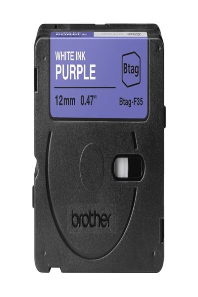 Brother BTAG-F35 - White on purple - BTAGF35