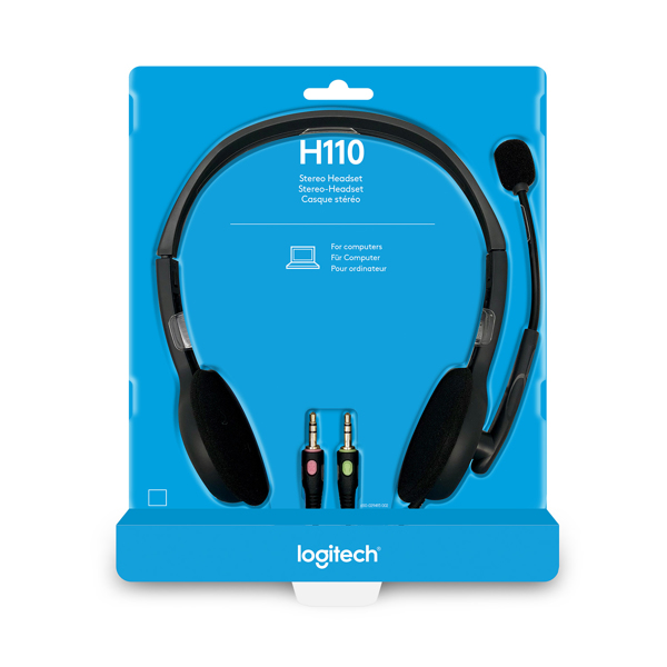 Logitech Stereo Headphones H110 - Headphones - 981-000271
